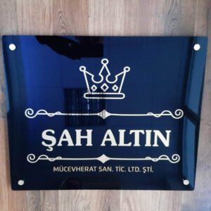 Ofis kapı tabelası estetik yönlendirme levhası.