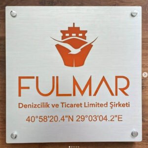 Ofis kapı tabelası profesyonel yönlendirme levhası.