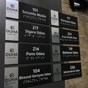 Bakımevi Oda Kapı İsimlikleri