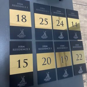 Kapı isimlik dekoratif otel odası numarası.